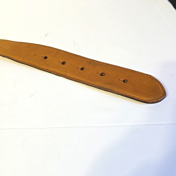 Kenzo Belt Beautiful French Made Vachette Leather Metal Buckle Size 30 - Picture 6 of 10